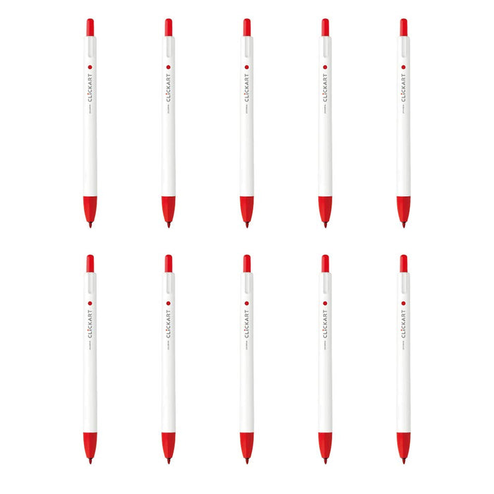 Zebra Clickart Water-Based Red Pen Pack of 10 - B-Wyss22-R-Kiichin - The #1 Place for Japanese Goods in Your Hand!