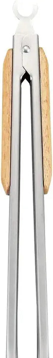 Captain Stag Outdoor BBQ Tongs Charcoal Scissors Wood Grip Stainless Steel