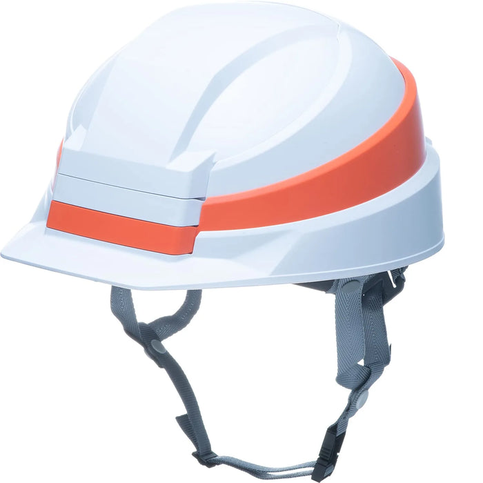 DIC Plastics Folding Helmet Safety Headgear - White/Orange Line
 - 4562116369816