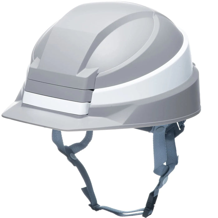 DIC Plastics Folding Helmet Safety Headgear - Grey/White Line
 - 4562116369861
