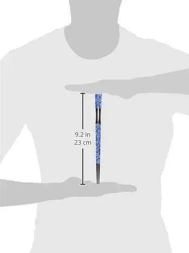 Fukui Craft Tokyushima Pestle Chopsticks Indigo Flower 8.9 Inch