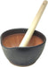 Genju Seitojo Motoshi Ishimi Silicone Bottom Mortar and Pestle Set - Large Black Matte - 4956795050361