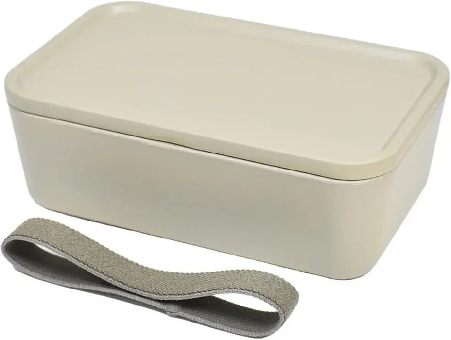 Ippinsha Bento Box 1-Tier Lunch Box San Ichi Maru - Light Khaki - 4536818424029