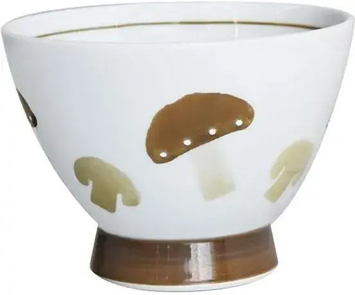 Ippinsha Hasamiyaki Vegetable Rice Bowl with Mushroom Design
