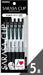Jasmine Symphony Zebra Sarasa Gel Pens Black 0.4mm 5 Pack