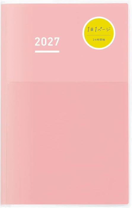 Kokuyo Jibun Notebook Days Monthly Daily Planner - Pink B6 Slim - 4901480444253