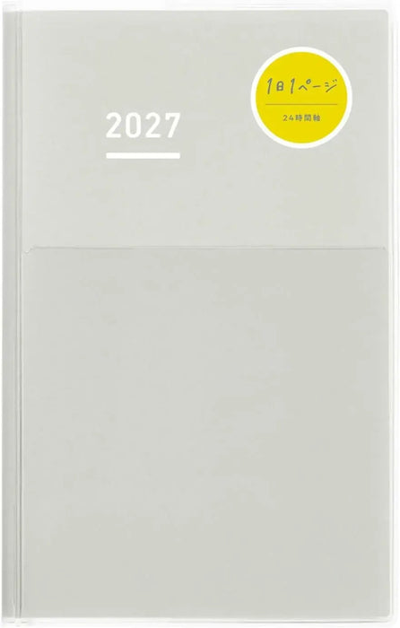 Kokuyo Jibun Notebook Days Monthly Daily Planner - Gray B6 Slim - 4901480444246