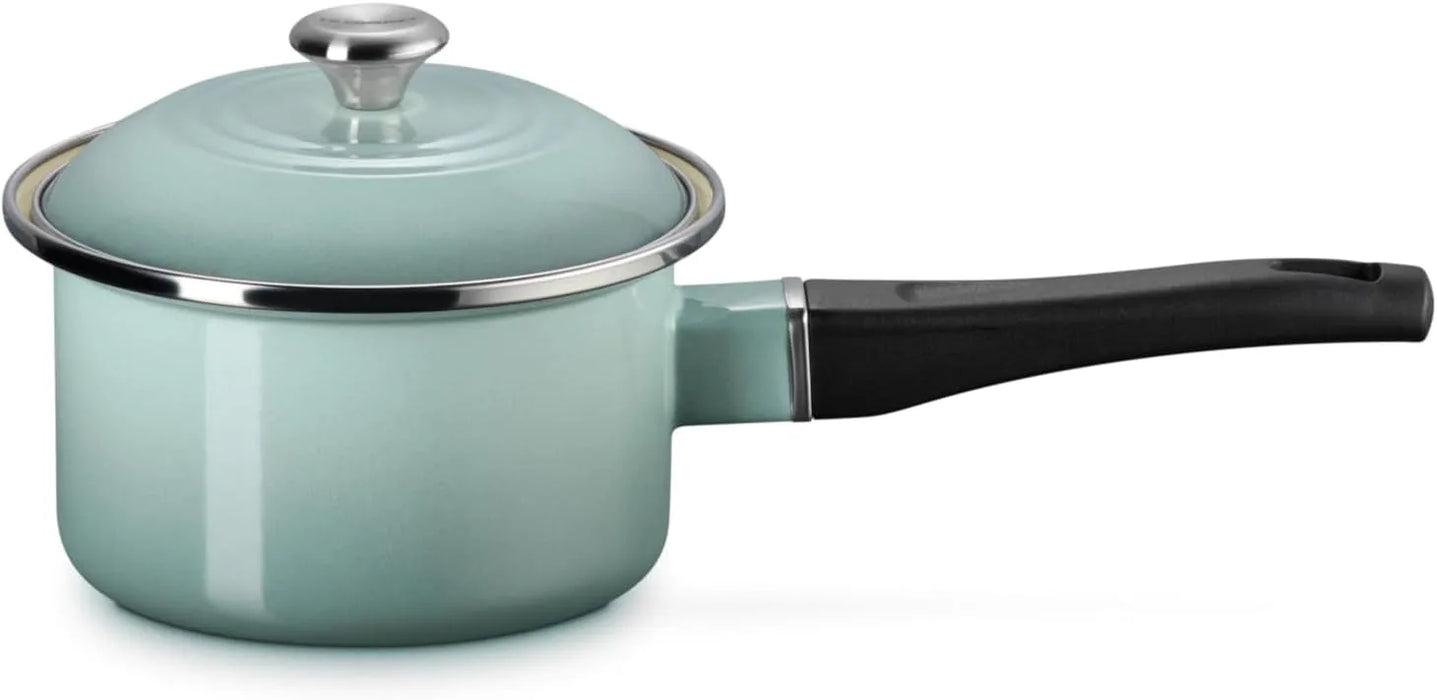 Le Creuset Enameled Steel Petite Stockpot 3.8 Quart Sea Salt Le Creuset - 1.5L Sea Salt
 - 0630870357494