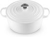 Le Creuset Signature Round Casserole with Lid 11 Inch Induction Compatible Le Creuset - White
 - 0024147262572