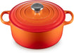 Le Creuset Signature Round Casserole with Lid 11 Inch Induction Compatible Le Creuset - Flame
 - 0024147260769