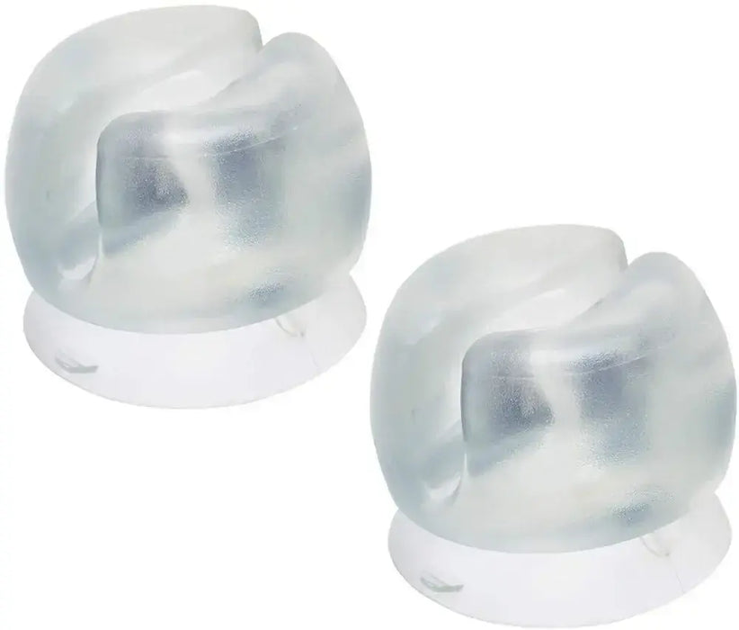 Marna Bathroom Cup Stand Set - Clear Toothbrush Holder 2 Pack - 4976404361411