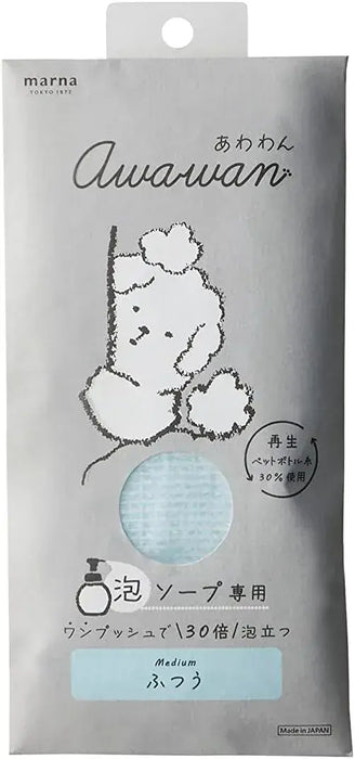 Marna Rabbit Tail Body Towel Soft - Blue Awawan - 4976404002390