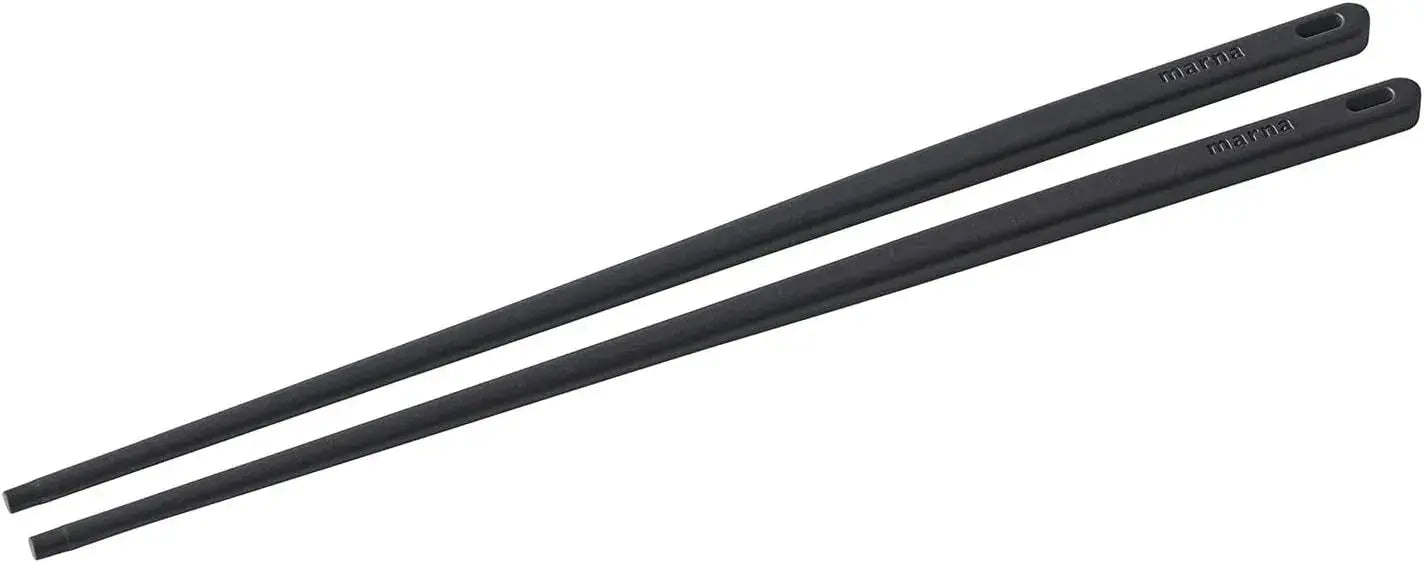 Marna Silicone Chopsticks Non-Slip Heat Resistant Dishwasher-Safe - 24cm Dark Grey - 4976404011989