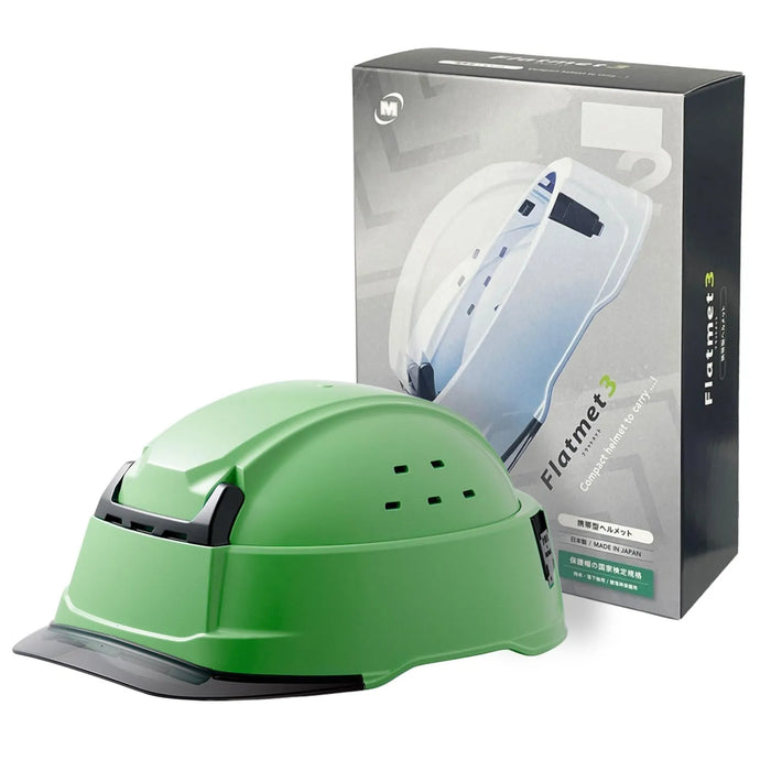 Midori Anzen SCT29B Flat Mate 3 Folding Portable Helmet ABS - Green Smoke
 - 4548890786872