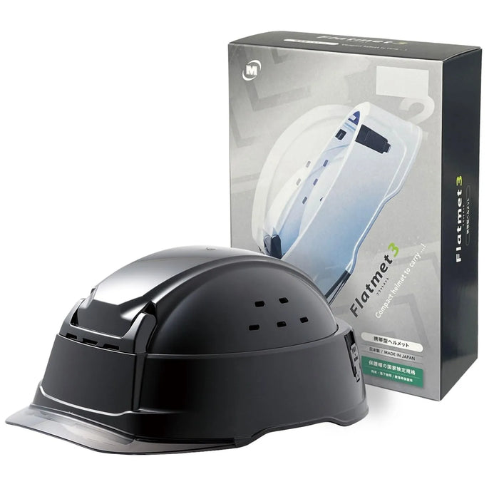 Midori Anzen SCT29B Flat Mate 3 Folding Portable Helmet ABS - Black Smoke
 - 4548890786902