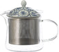 Nishi Kai Toki Glass Teapot with Stainless Steel Infuser - Small Flower Basket - 4965451204987
