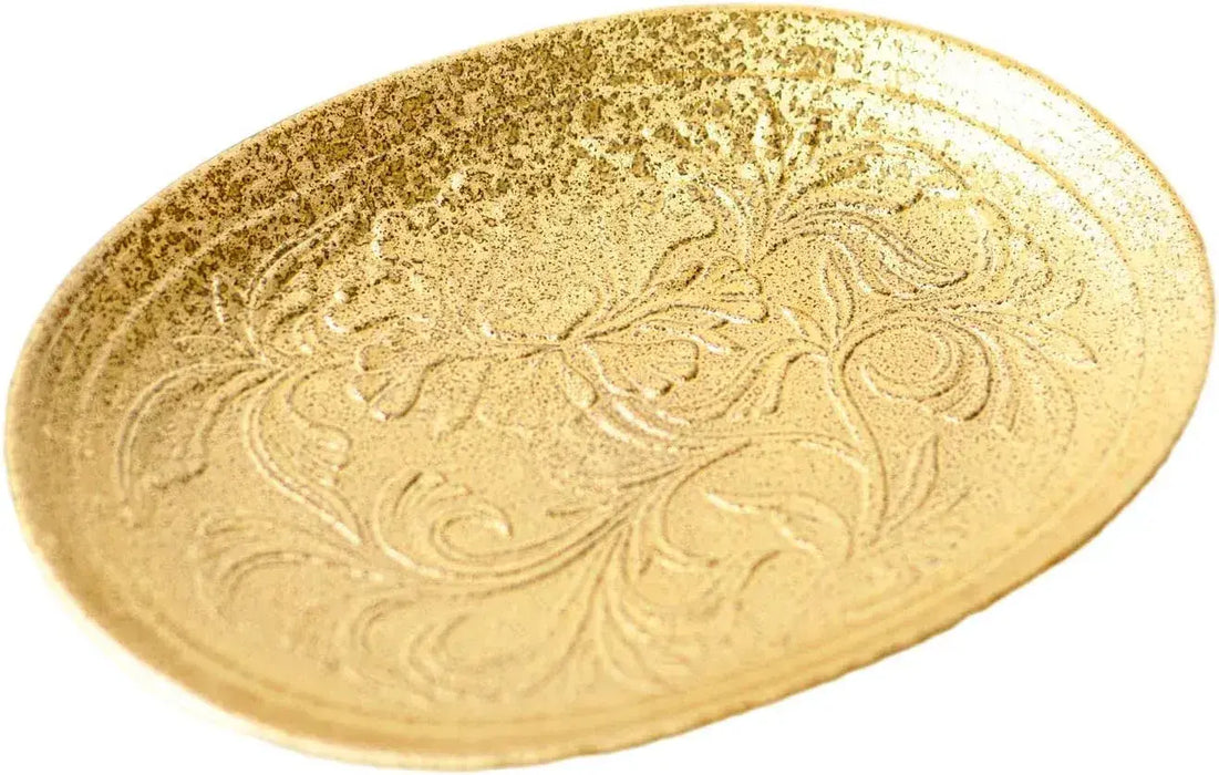 Nishitomi Arita Ware Ceramic Small Dish - Gold - 4534891476300