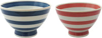 Nishitomi Ceramic Ware Hasami Border Rice Bowl - 2-piece set - 4534891455596