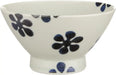Nishitomi Ceramics Hasami Ware Wakayama Leaf Rice Bowl - 11.8x6.5cm Indigo Flower - 4534891446020