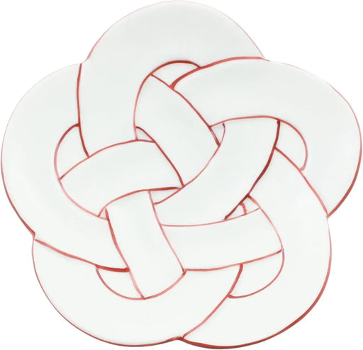 Nishitomi Geological Ceramics Arita Ware Plum Knot Plate