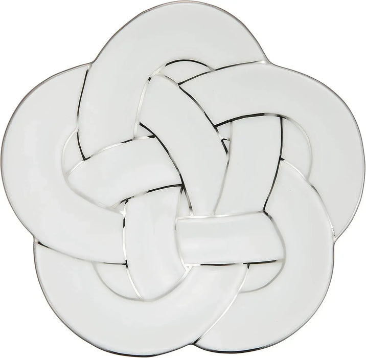 Nishitomi Geological Ceramics Arita Ware Plum Knot Plate - Platinum Small Plate - 4534891465700