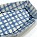 Nishitomi Hand Painted Blue Checker Hexagonal Plate