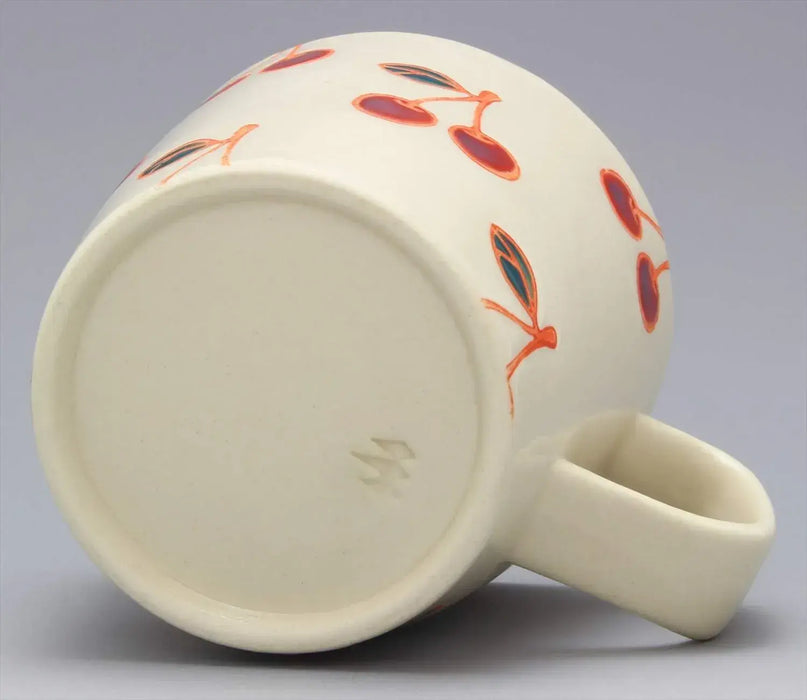 Nishitomi Hasami Ware Fruit Mug Cup Cherries
