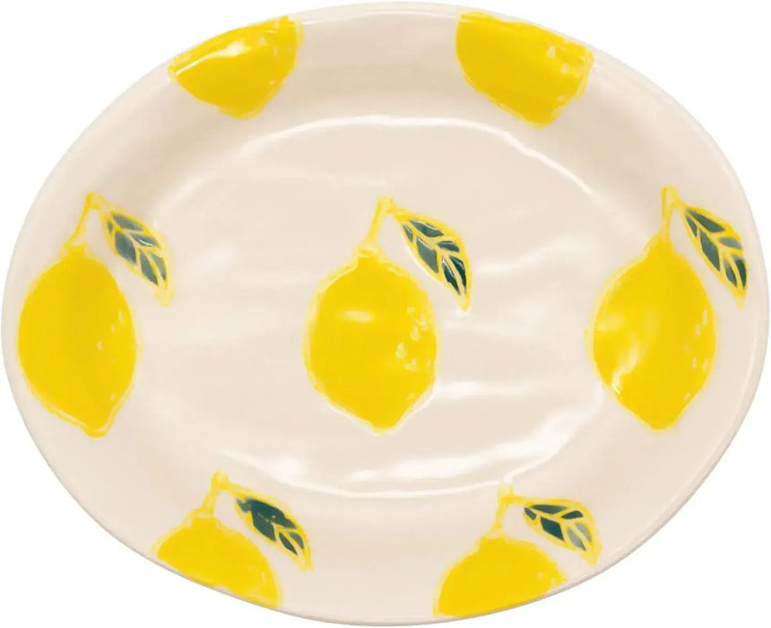 Nishitomi Hasami Ware Fruit Oval Plate - Lemon 02 - 4534891477871