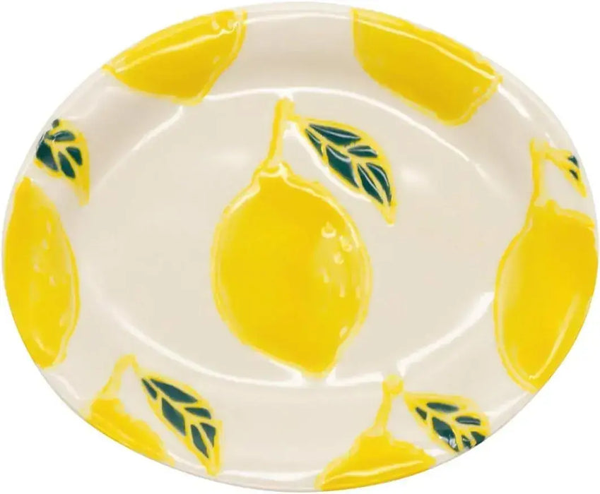 Nishitomi Hasami Ware Fruit Oval Plate - Lemon Small - 4534891475792