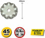Olfa RB45W 45 mm Wave Rotary Blade 1 Piece