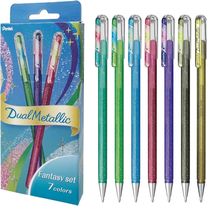 Pentel Dual Metallic Ball Pen Set - 7 Color Set B - 4902506432131