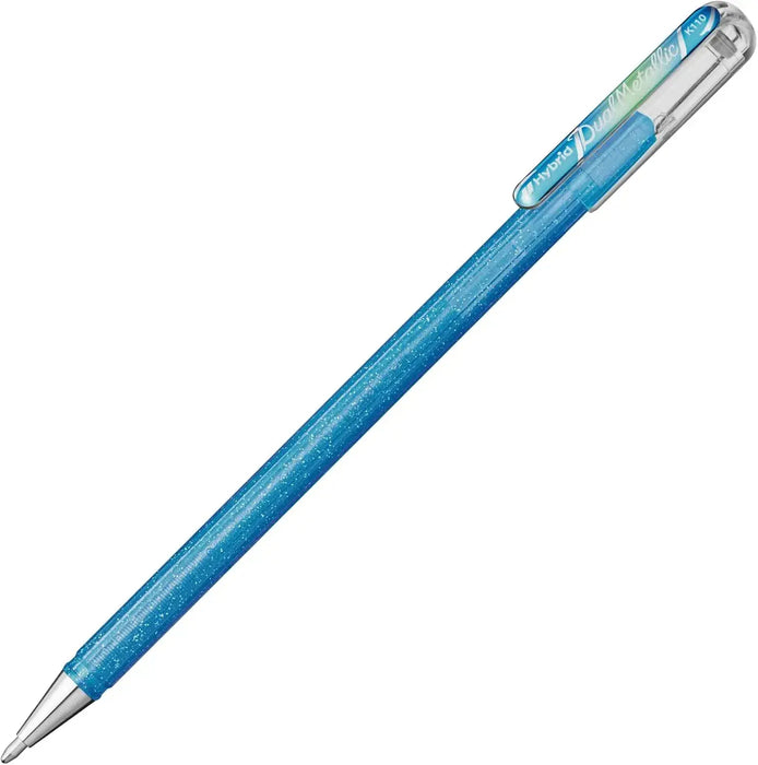 Pentel Dual Metallic Ball Pen Set - Blue Grey, Metallic Blue, Silver - 4902506373557