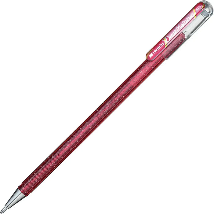 Pentel Dual Metallic Ball Pen Set - Pink & Metallic Pink - 4902506340559