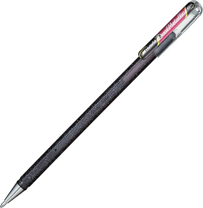 Pentel Dual Metallic Ball Pen Set - Black & Metallic Red - 4902506340474
