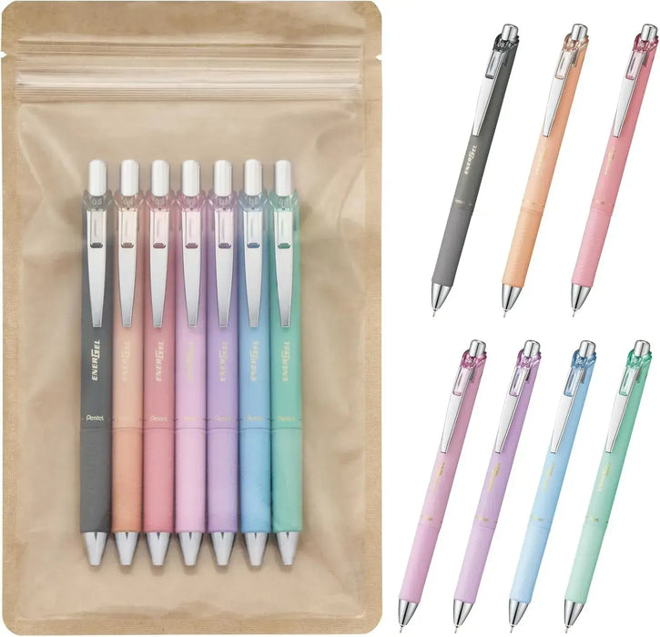 Pentel EnerGel Kohare Gel Ink Ballpoint Pen - 7 Color Set - 4902506439567