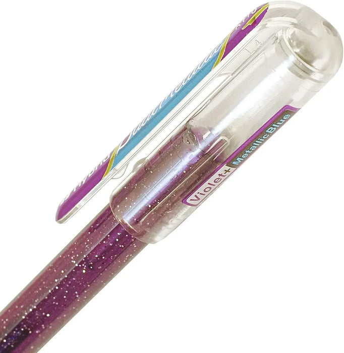 Pentel Hybrid Dual Metallic Glitter Ballpoint Pen Gold 1mm