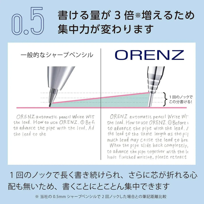 Pentel ORENZ Mechanical Pencil 0.5mm Yellow Barrel