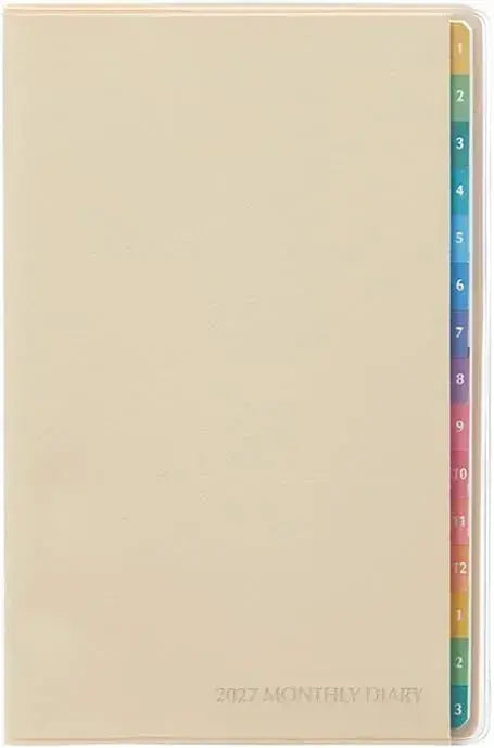 Raymay Fujii Color Index Monthly Diary Notebook - Sand Beige - 4902562523002