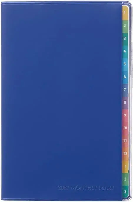 Raymay Fujii Color Index Monthly Diary Notebook - Navy - 4902562522968