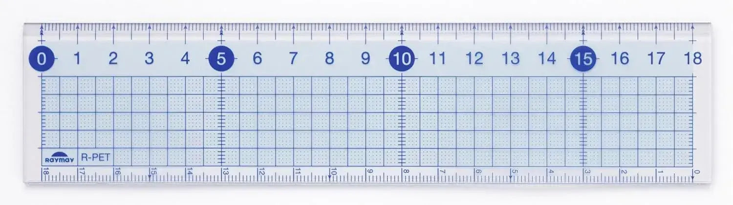 Raymay Fujii Non Slip Cutting Ruler - 18cm - 4902562520377