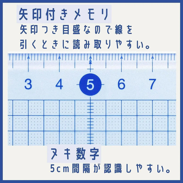 Raymay Fujii Non Slip Cutting Ruler