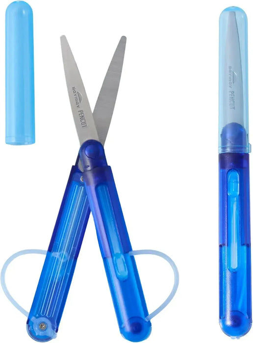 Raymay Fujii Pen Cut Skeleton Portable Ambidextrous Scissors - Blue - 4902562519920