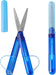 Raymay Fujii Pen Cut Skeleton Portable Ambidextrous Scissors - Blue - 4902562519920