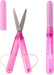 Raymay Fujii Pen Cut Skeleton Portable Ambidextrous Scissors - Pink - 4902562519951