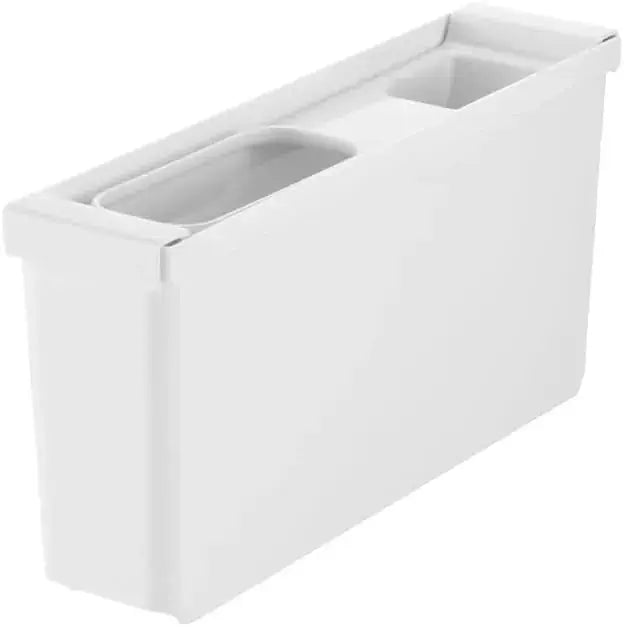 Richell Totono Square Plate Stand for Shelves - White-Drawer Plastic Bag Storage - 4945680117777