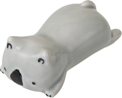 Saikai Pottery Hasami Ware Chopsticks Rest Petite Panda - Gray - 4965451207971