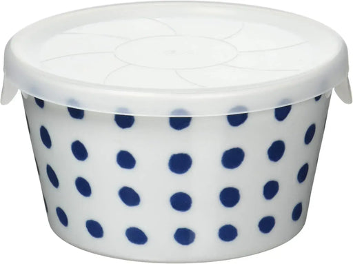 Saikai Pottery Hasami Ware Indigo Japan Range Pack with Lid Medium Bowl - Bean Squeezer 11cm - 4965451428697
