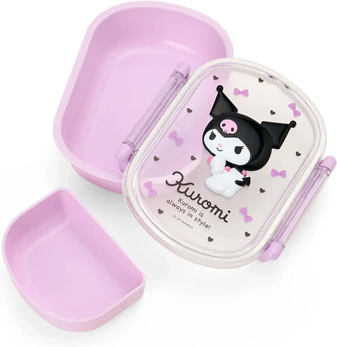 Sanrio Kuromi Lunch Box with Relief Microwave Safe Removable Lid