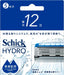 Schick Hydro Normal Skin Replacement Razor Blades - Silver Blue 12 Pc - 4891228320461