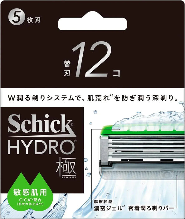 Schick Hydro Pole Sensitive Skin Replacement Blades 12 Count